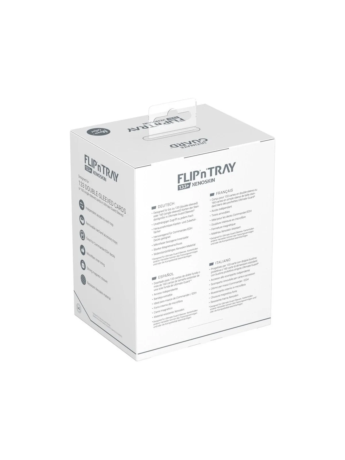 Ultimate Guard Flip`n`Tray 133+ XenoSkin Blanco de Ultimate Guard en Cajas para Cartas | La Cueva Roja