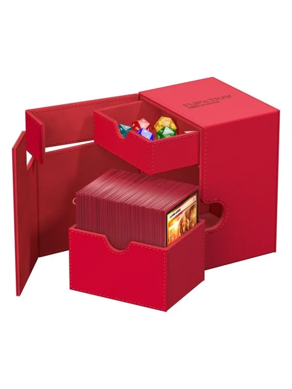 Ultimate Guard Flip`n`Tray 133+ XenoSkin Rojo de Ultimate Guard en Cajas para Cartas | La Cueva Roja