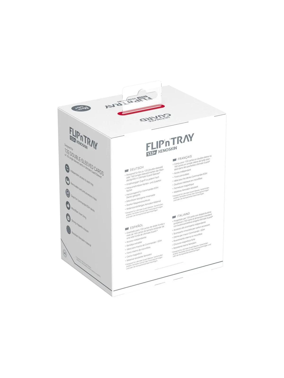 Ultimate Guard Flip`n`Tray 133+ XenoSkin Rojo de Ultimate Guard en Cajas para Cartas | La Cueva Roja