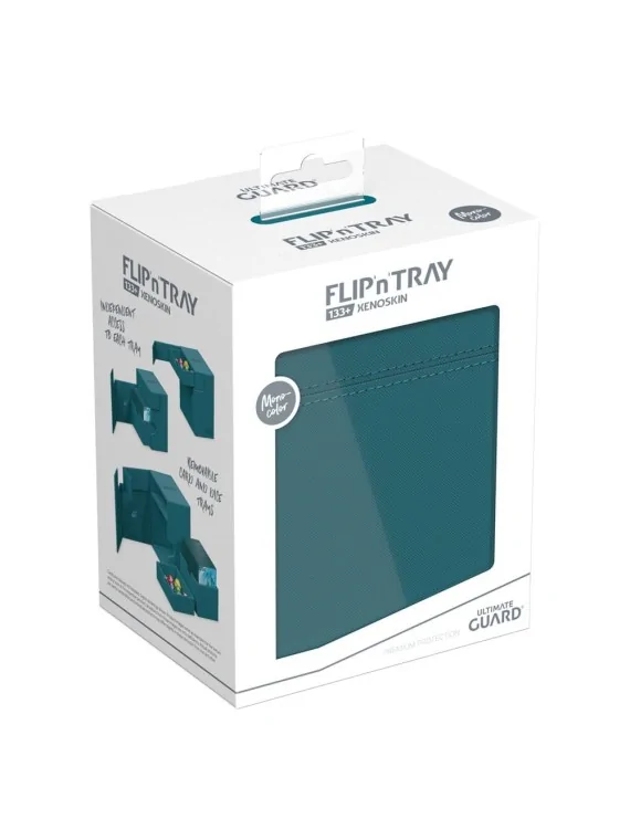 Ultimate Guard Flip`n`Tray 133+ XenoSkin Petrol de Ultimate Guard en Cajas para Cartas | La Cueva Roja