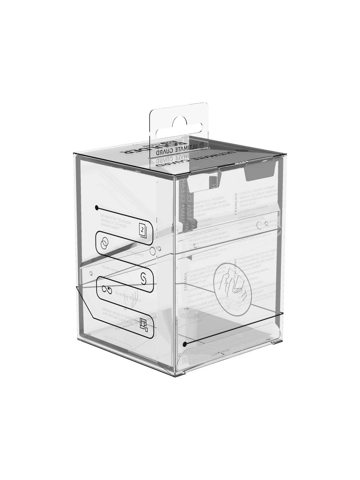 Ultimate Guard Boulder 100+ Clear - Transparent de Ultimate Guard en Cajas para Cartas | La Cueva Roja