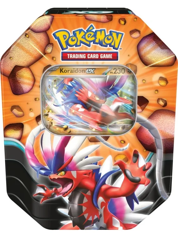Pokemon TCG: Slashing Legends EX Tin (Koraidon) de Bandai en Pokemon TCG | La Cueva Roja