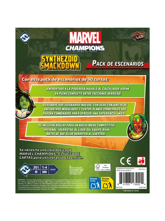 Marvel Champions: Synthezoid Smackdown Scenario Pack de Fantasy Flight Games en Juegos de Cartas | La Cueva Roja