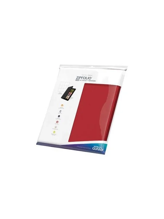 Ultimate Guard Zipfolio 480: 24 Pocket XenoSkin (Quadrow) - Rojo de Ultimate Guard en Otros | La Cueva Roja