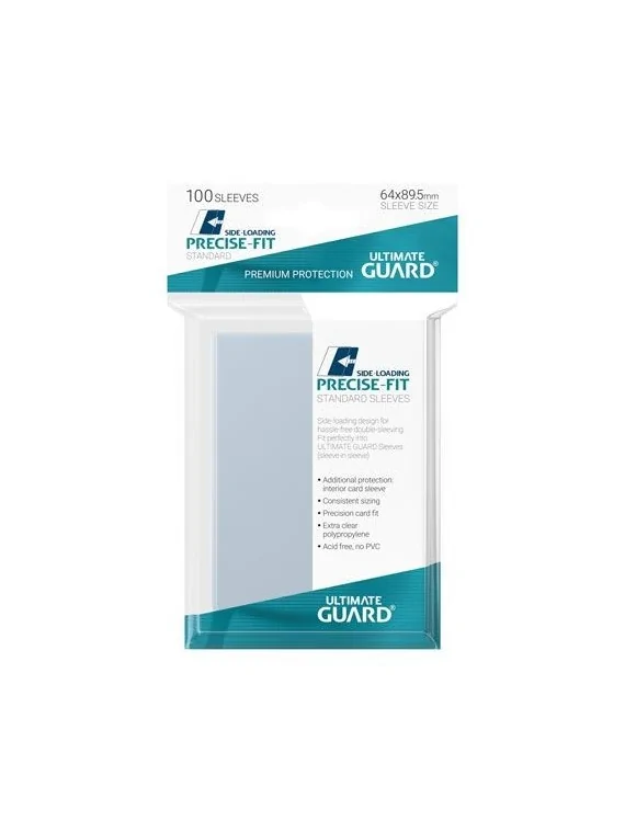 Ultimate Guard Precise-Fit Sleeves Side: Loading Fundas Tamaño Estándar Transparente (100) de Ultimate Guard en Fundas | La Cuev