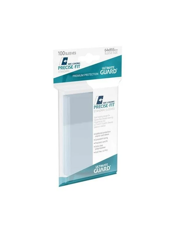 Ultimate Guard Precise-Fit Sleeves Side: Loading Fundas Tamaño Estándar Transparente (100) de Ultimate Guard en Fundas | La Cuev