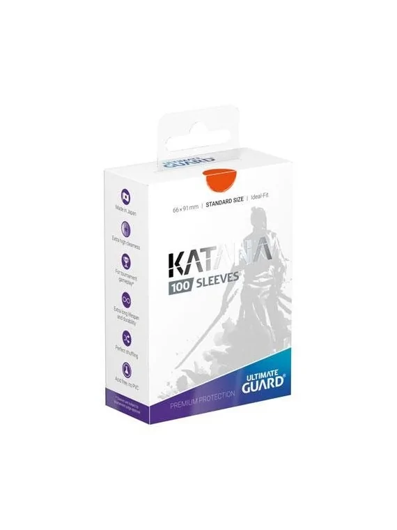 Ultimate Guard Katana Sleeves Tamaño Estándar Naranja (100) de Ultimate Guard en Fundas | La Cueva Roja