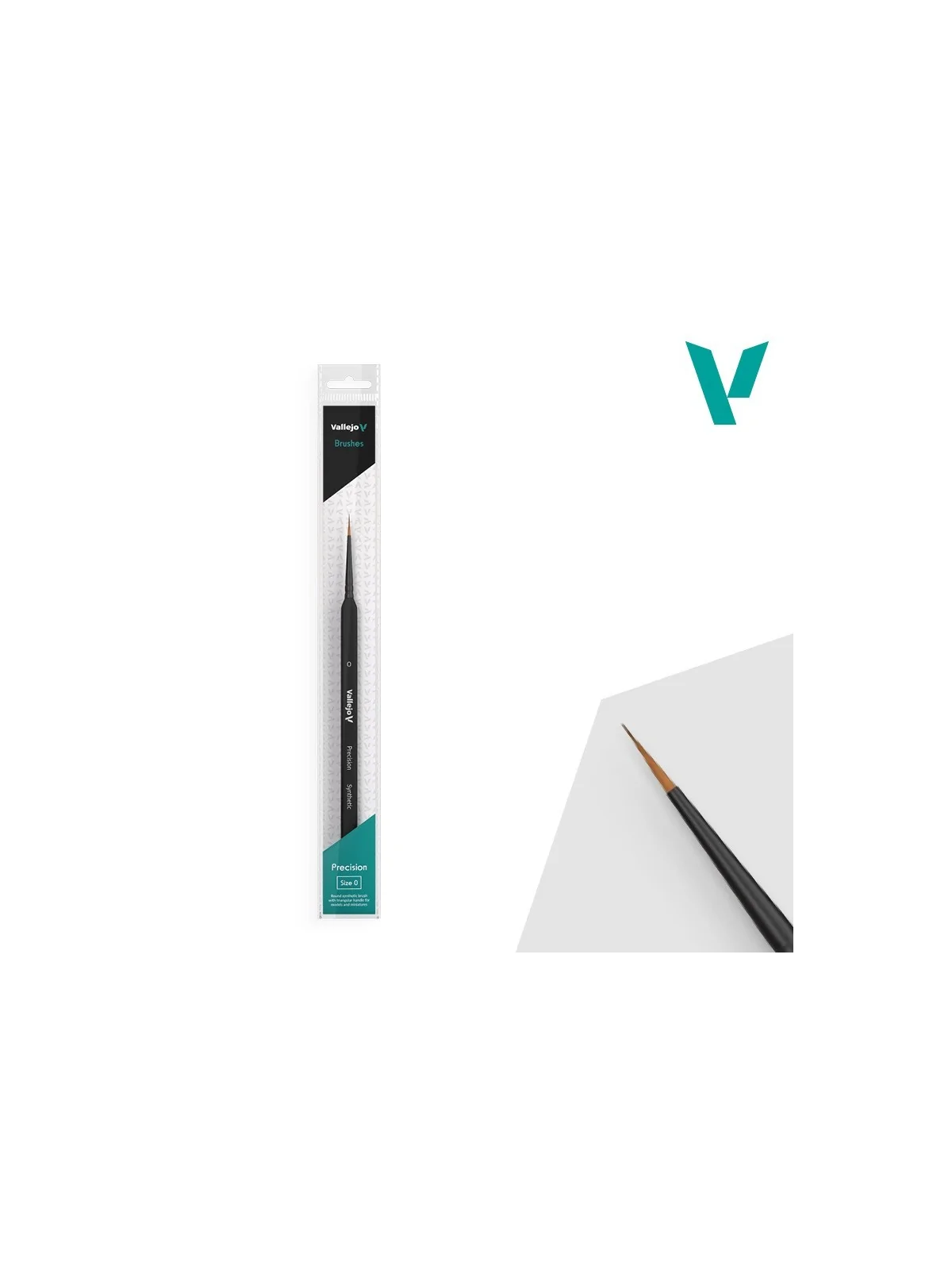 Vallejo Precision: Pelo Sintético - Mango Triangular Size 0 (B03000) de Vallejo en Vallejo | La Cueva Roja