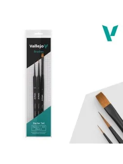 Vallejo Precision Starter Set: Pelo Sintético - Mango Triangular Size 3/0, 1, 4 (B03990) de Vallejo en Vallejo | La Cueva Roja