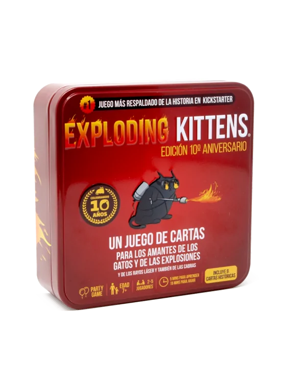 Exploding Kittens: Edicion 10 Aniversario de Exploding Kittens en Juegos de Cartas | La Cueva Roja
