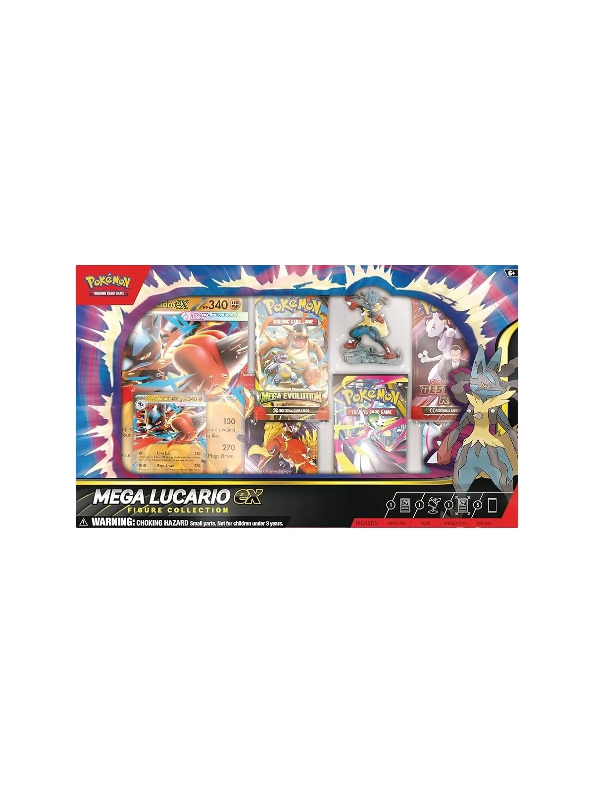 Pokemon TCG: Mega-Lucario EX Figure Collection (Ingles) de Bandai en Pokemon TCG | La Cueva Roja