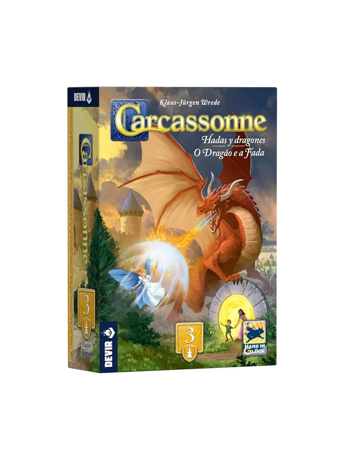 Carcassonne: Dragones y Hadas de Devir en Juegos de Tablero | La Cueva Roja
