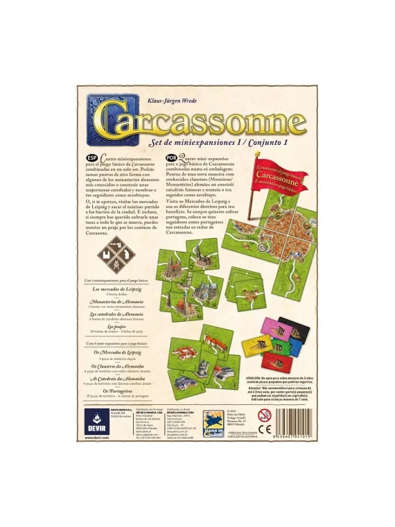 Carcassonne: Expansiones Reunidas de Devir en Juegos de Tablero | La Cueva Roja
