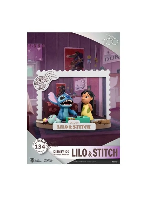 Disney 100 Years of Wonder: Diorama PVC Lilo & Stitch 10 cm de BEAST KINGDOM en Merchandising | La Cueva Roja