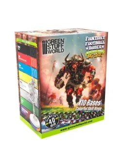 Peanas Compatibles Blood Bowl 40mm con Skill Rings de Green Stuff World en Modelismo | La Cueva Roja