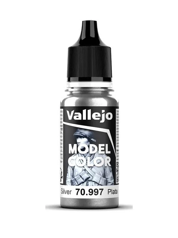 Plata Medio Model Color Vallejo 18 ml (70997) de Vallejo en Model Color | La Cueva Roja