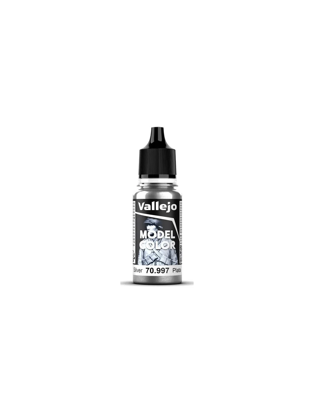 Plata Medio Model Color Vallejo 18 ml (70997) de Vallejo en Model Color | La Cueva Roja