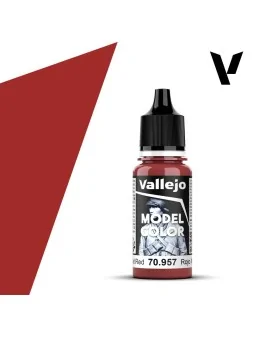 Rojo Mate Model Color Vallejo 18 ml (70957) de Vallejo en Model Color | La Cueva Roja