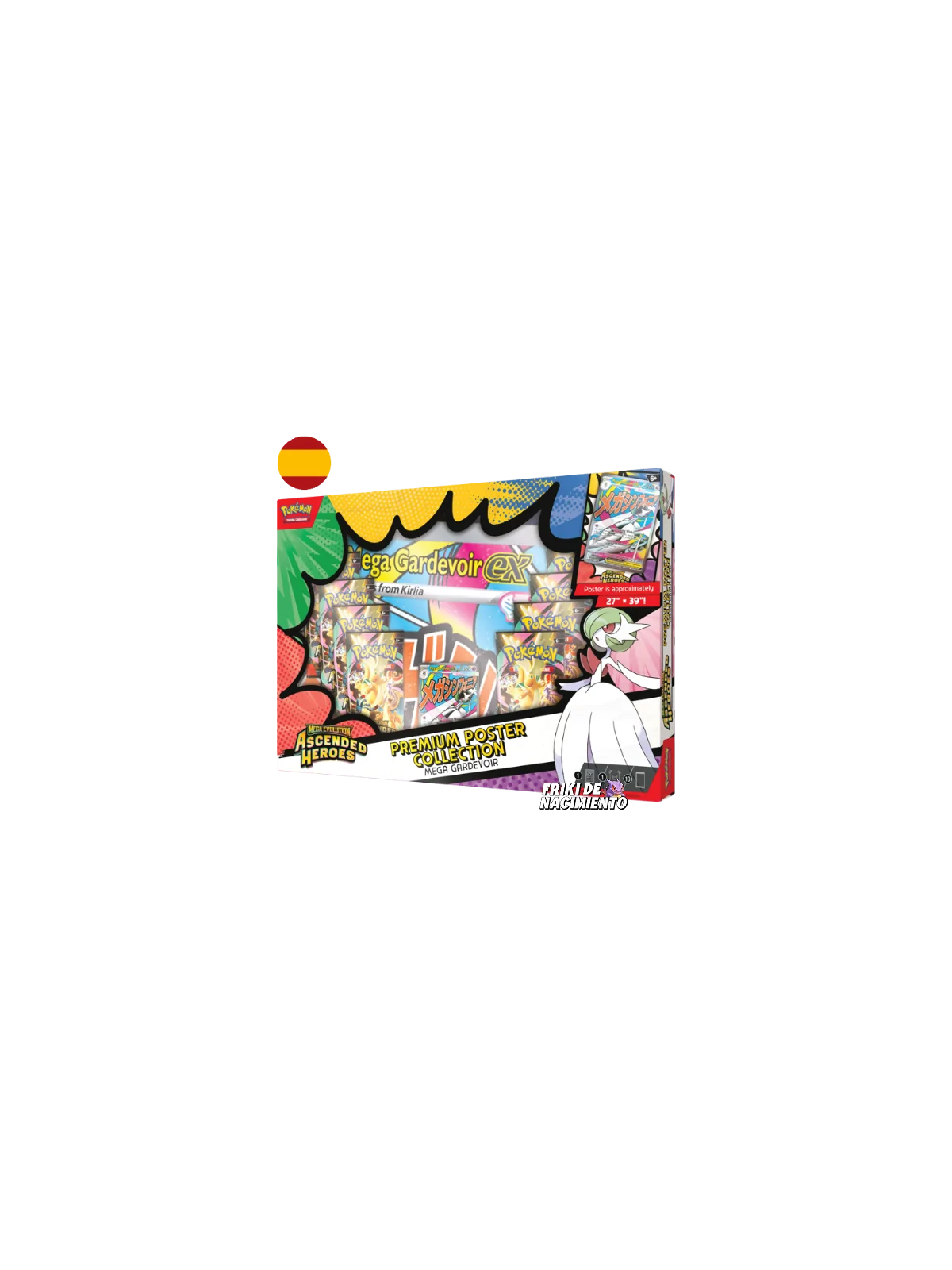 Pokemon TCG: Heroes Ascendentes – Mega Gardevoir Coleccion Premium con Poster (ES) de Bandai en Pokemon TCG | La Cueva Roja