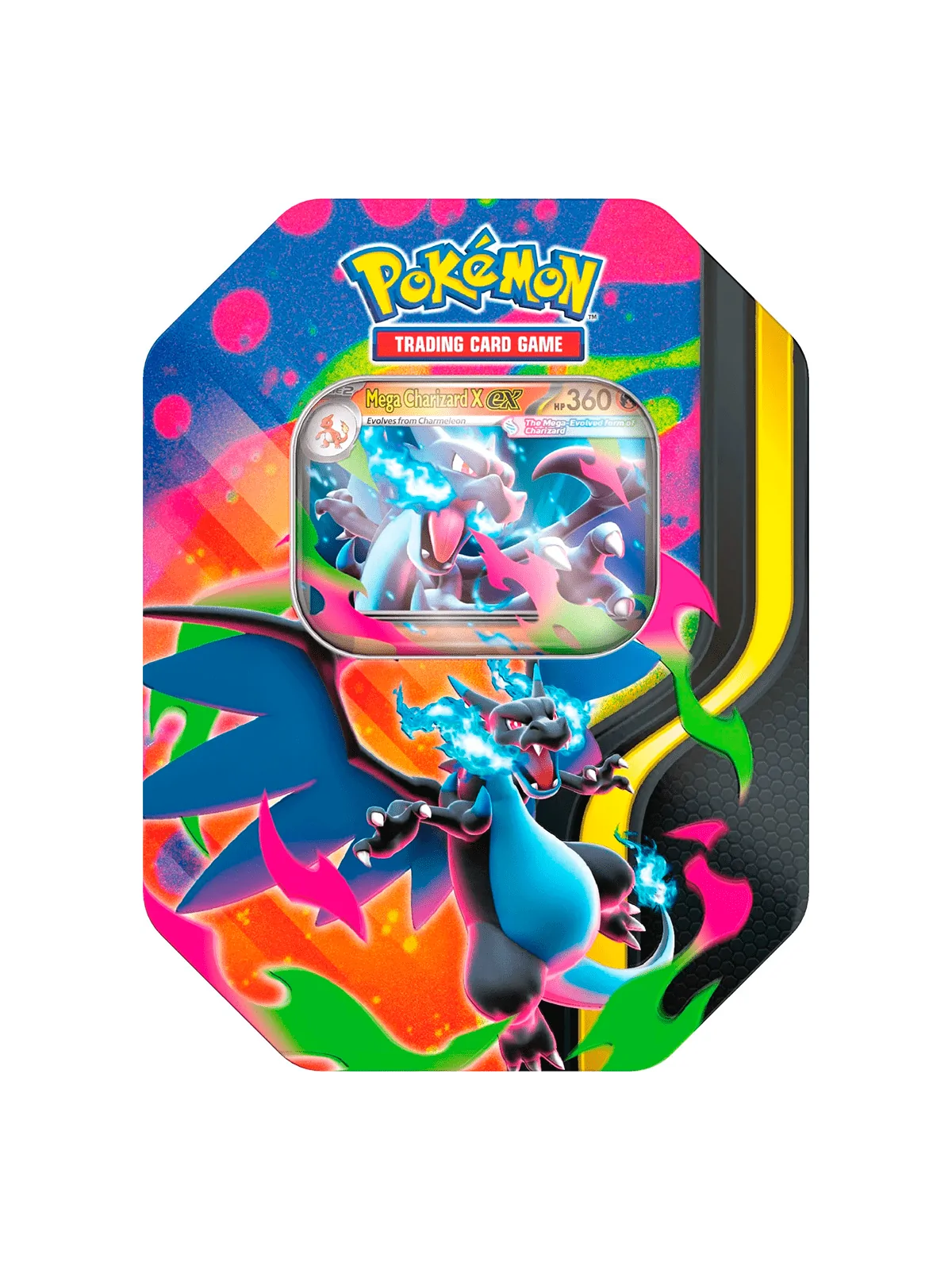 Pokemon TCG: Lata Mega Charizard X EX (ES) de Bandai en Pokemon TCG | La Cueva Roja