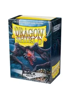 Dragon Shield Standard Matte Negro (100 Fundas) de Dragon Shield en Fundas | La Cueva Roja