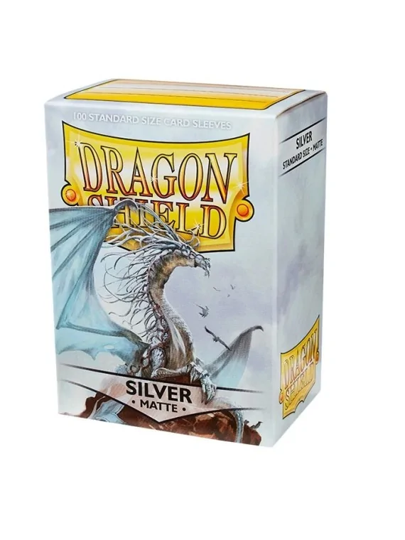 Dragon Shield Standard Matte Plata (100 Fundas) de Dragon Shield en Fundas | La Cueva Roja