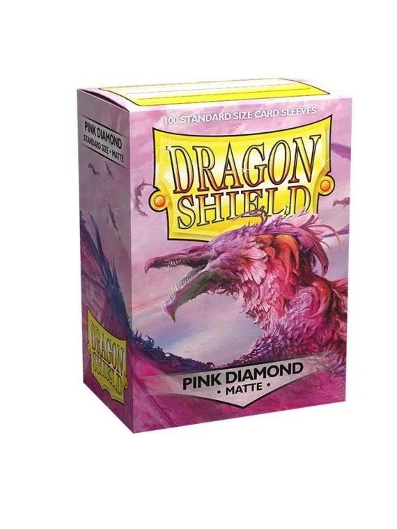 Dragon Shield Standard Matte Pink Diamond Rosa (100 Fundas) de Dragon Shield en Fundas | La Cueva Roja