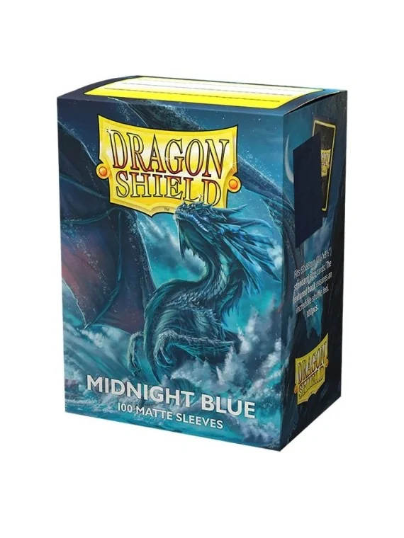 Dragon Shield Standard Matte Midnight Blue Dragon (100 Fundas) de Dragon Shield en Fundas | La Cueva Roja
