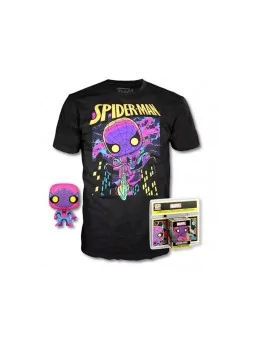 Funko POP! Pop&Tee Marvel Spiderman Black Light Funko+Camiseta Talla L de Funko en Camisetas | La Cueva Roja
