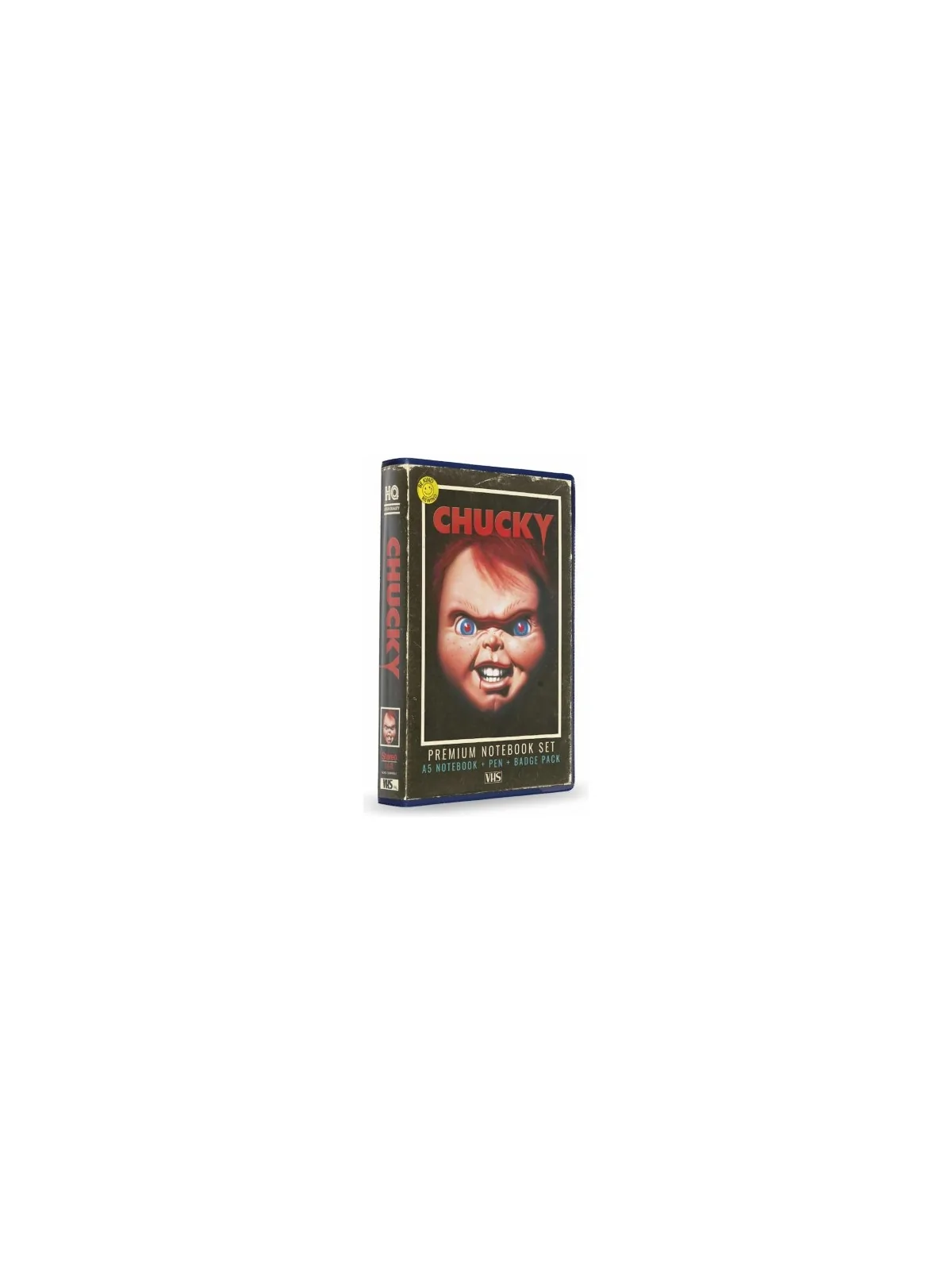 Set VHS: Stationery Set - Chucky (Notebook, Badges and Pen)) de SD GAMES en Papelería | La Cueva Roja
