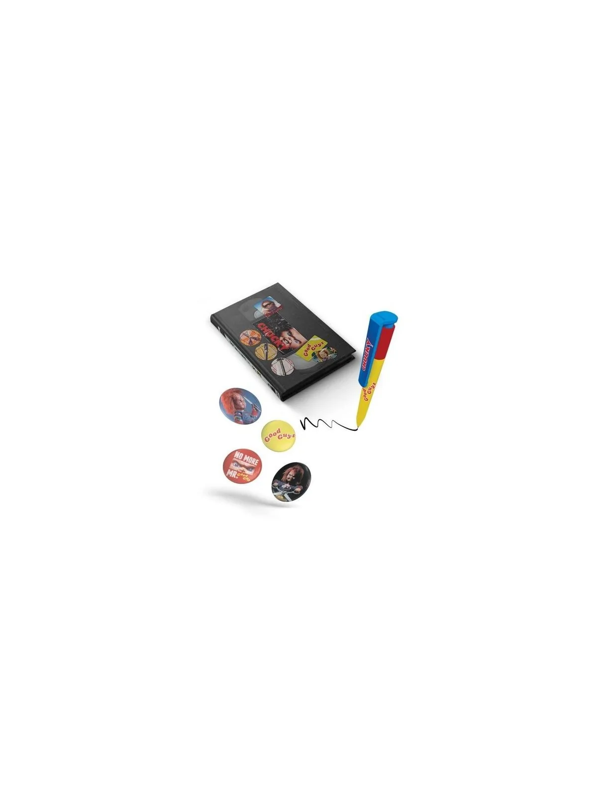 Set VHS: Stationery Set - Chucky (Notebook, Badges and Pen)) de SD GAMES en Papelería | La Cueva Roja