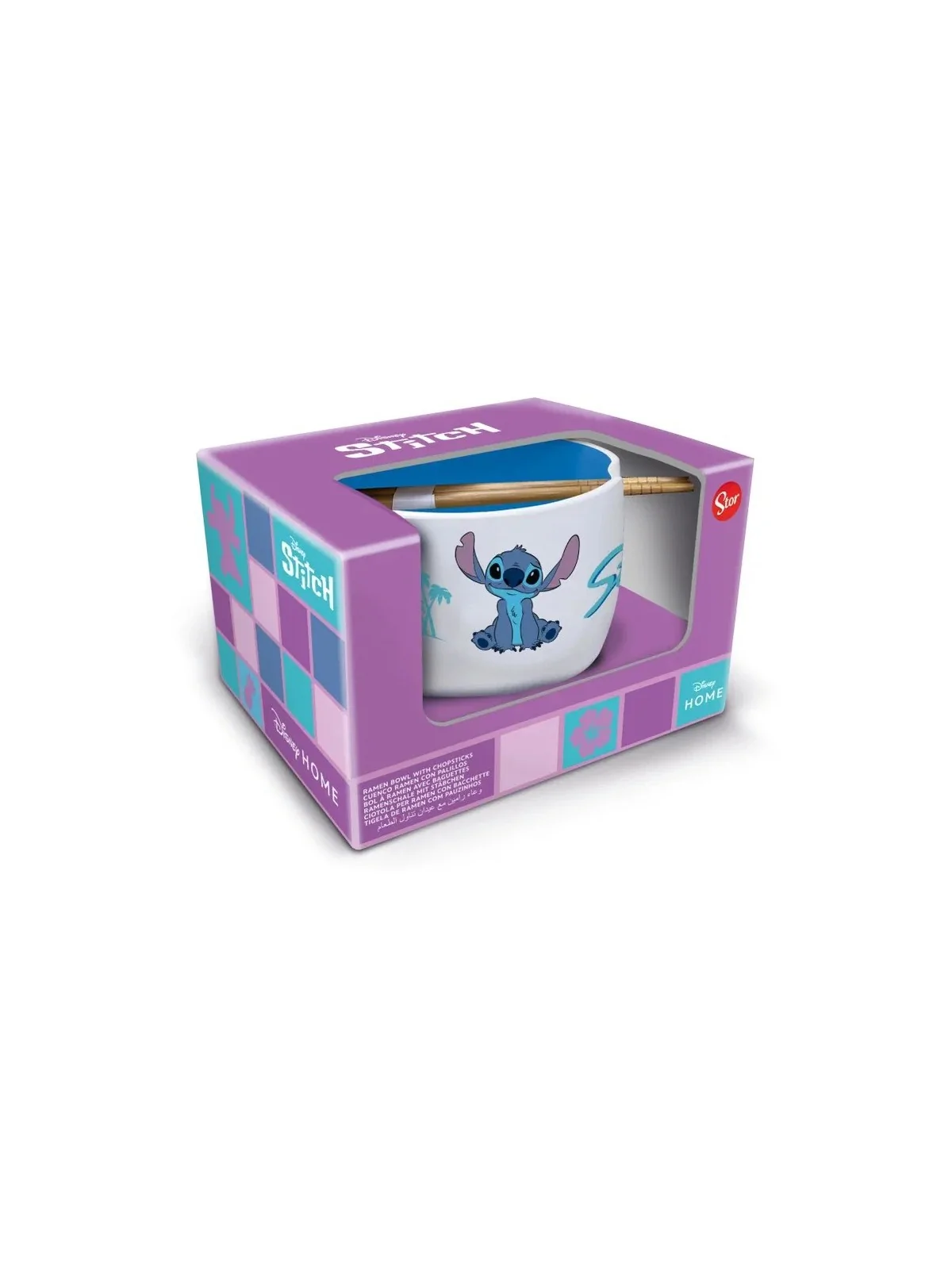 Cuenco para Ramen con Palillos Disney Stitch de Stor en Tazas - Vasos | La Cueva Roja