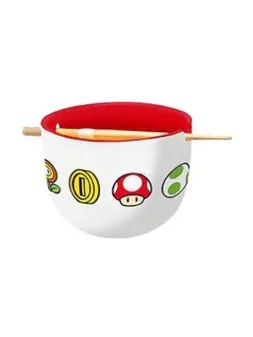 Cuenco para Ramen con Palillos Super Mario de Stor en Tazas - Vasos | La Cueva Roja