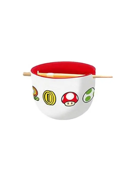 Cuenco para Ramen con Palillos Super Mario de Stor en Tazas - Vasos | La Cueva Roja