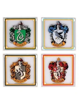 Set de 4 Posavasos Casas Hogwarts Harry Potter de Half moon bay en Decoración | La Cueva Roja