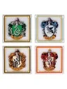 Set de 4 Posavasos Casas Hogwarts Harry Potter de Half moon bay en Decoración | La Cueva Roja