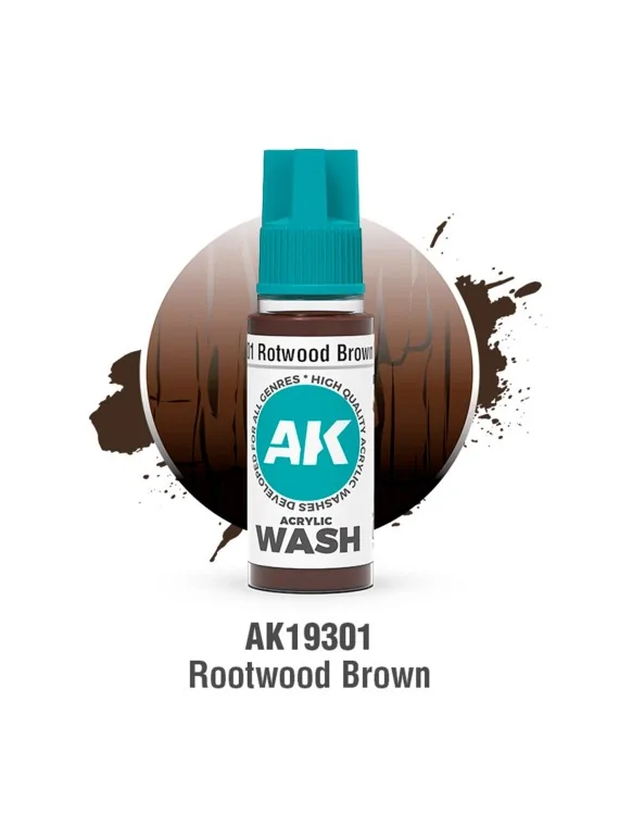 Rotwood Brown: Acrylic Wash (AK19301) de AK Interactive en Ak Interactive | La Cueva Roja