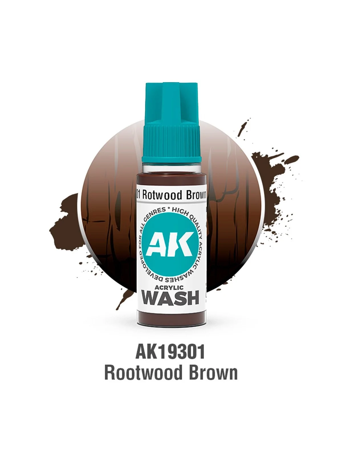 Rotwood Brown: Acrylic Wash (AK19301) de AK Interactive en Ak Interactive | La Cueva Roja
