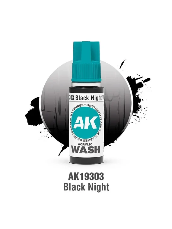Black Night: Acrylic Wash (AK19303) de AK Interactive en Ak Interactive | La Cueva Roja