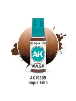 Sepia Filth: Acrylic Wash (AK19305) de AK Interactive en Ak Interactive | La Cueva Roja