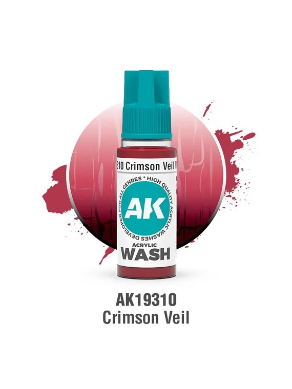 Crimson Veil: Acrylic Wash (AK19310) de AK Interactive en Ak Interactive | La Cueva Roja