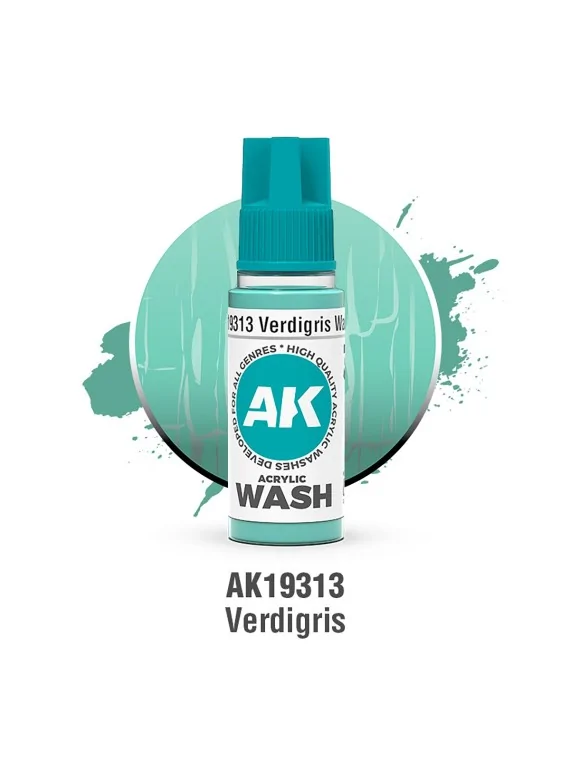 Verdigris: Acrylic Wash (AK19313) de AK Interactive en Ak Interactive | La Cueva Roja
