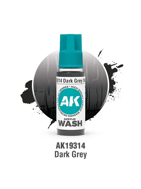Dark Grey: Acrylic Wash (AK19314) de AK Interactive en Ak Interactive | La Cueva Roja