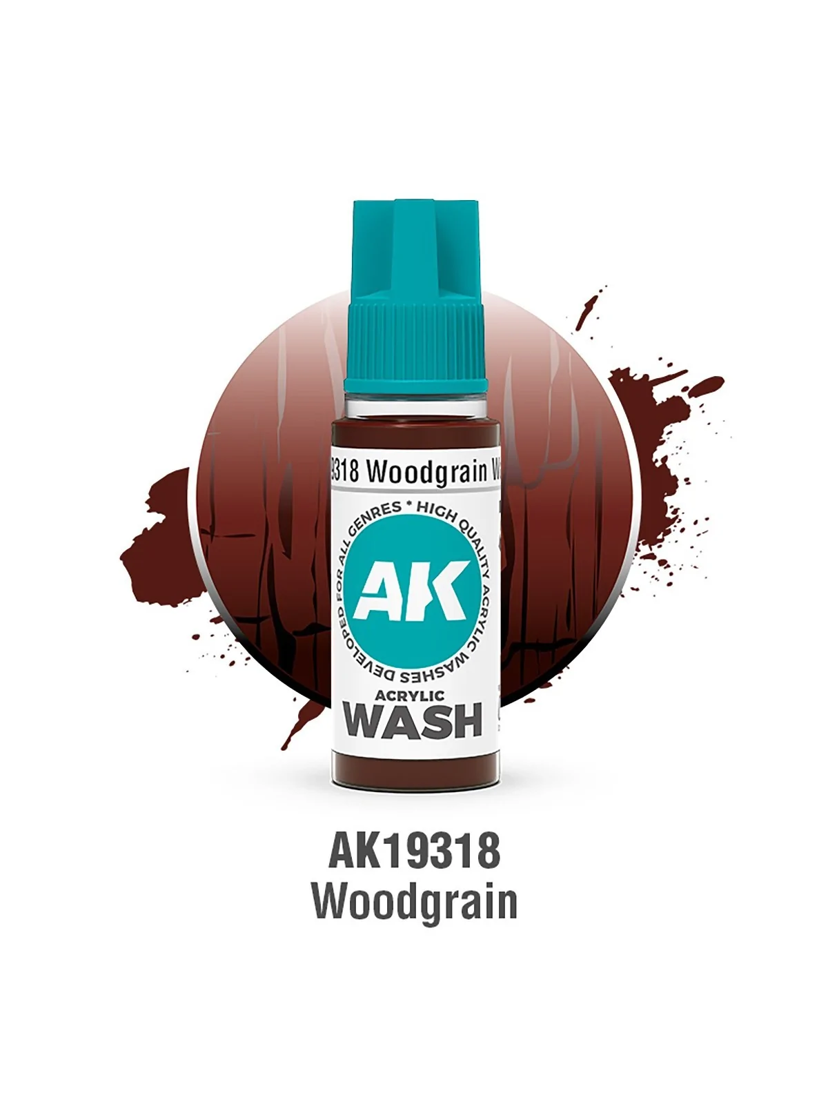 Woodgrain: Acrylic Wash (AK19318) de AK Interactive en Ak Interactive | La Cueva Roja