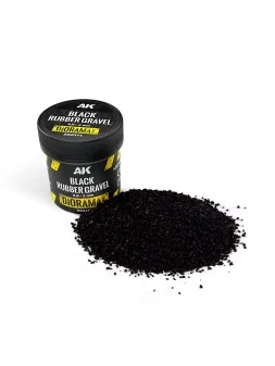 Black Rubber Gravel 0,8-20mm (AK8311) de AK Interactive en Terrains | La Cueva Roja