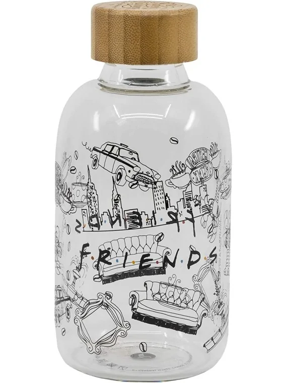 Botella de Cristal Friends (620ml) de Stor en Tazas - Vasos | La Cueva Roja