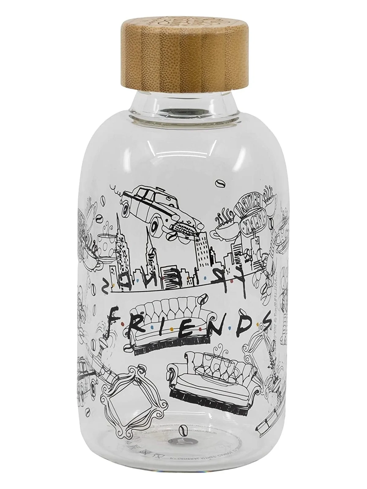 Botella de Cristal Friends (620ml) de Stor en Tazas - Vasos | La Cueva Roja