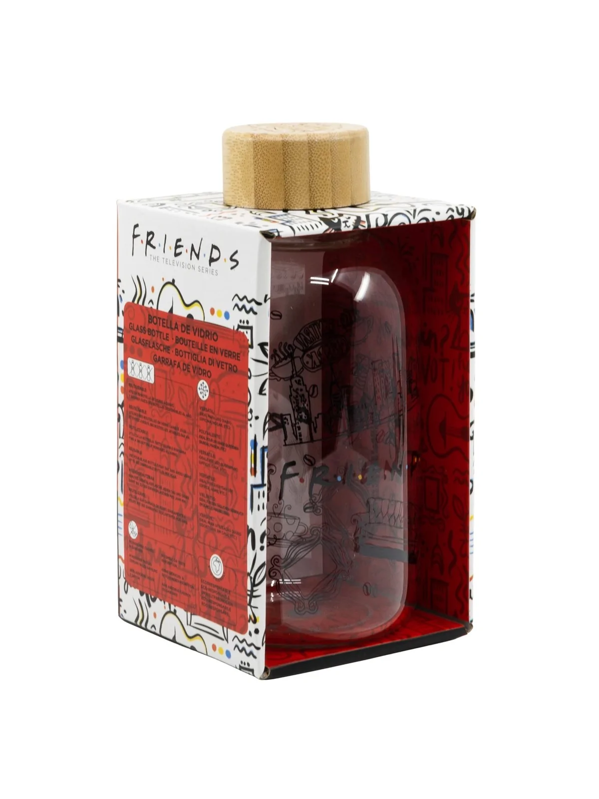Botella de Cristal Friends (620ml) de Stor en Tazas - Vasos | La Cueva Roja