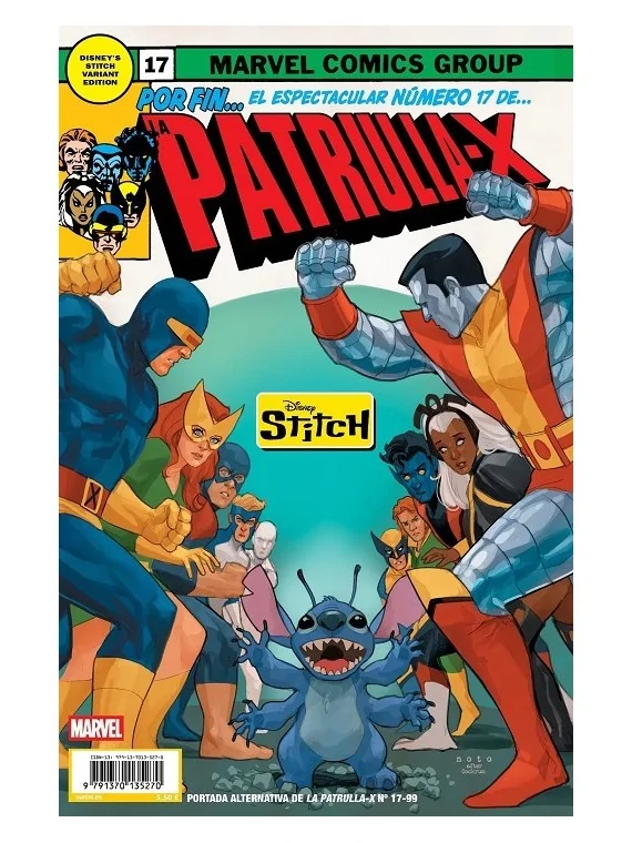 La Nueva Patrulla-X: Patrulla-X 17 Portada Alternativa Disney Stitch de Panini Comics en Cómics Americano | La Cueva Roja