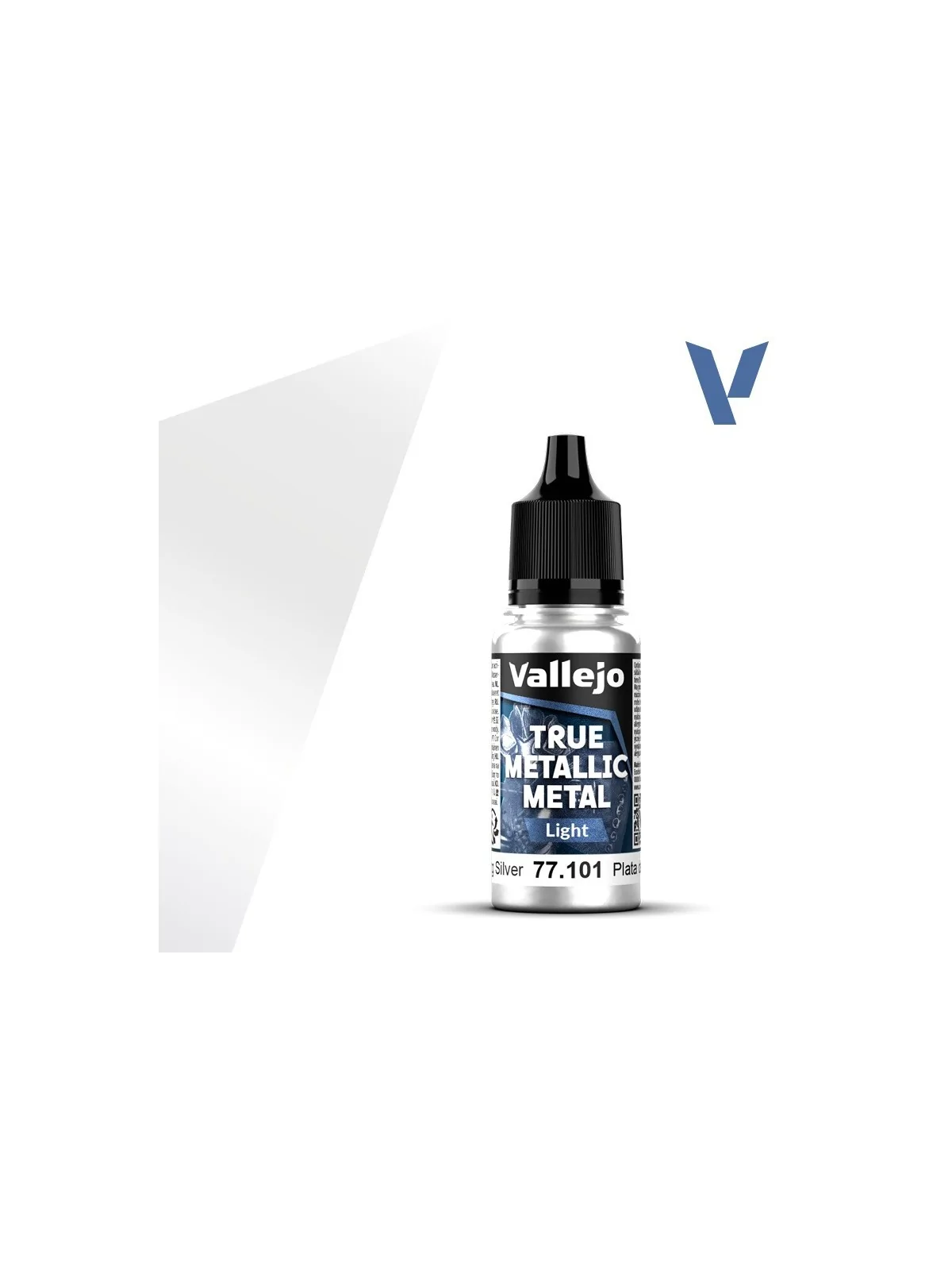 Plata de Ley True Metallic Metal Light Vallejo 18ml (77101) de Vallejo en True Metallic Metal | La Cueva Roja